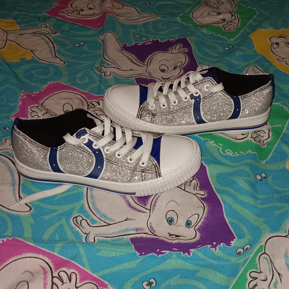 Glitter Indianapolis Colts Low Top Sneakers Vintage NFL Football All Star